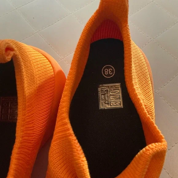 Vibrant Orange Slip-On womens Shoes - Picture 6 of 7